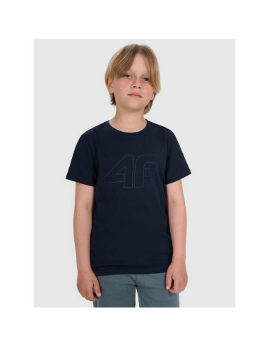 T-shirt regular z nadrukiem chłopięcy 4f 4fjrmm00ttshm3255-31s