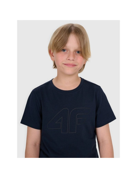 T-shirt regular z nadrukiem chłopięcy 4f 4fjrmm00ttshm3255-31s