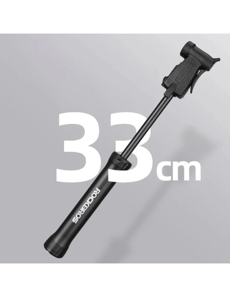 Mini pompka rowerowa rockbros tm-1701p 80 psi do wentyli presta i schrader - czarna