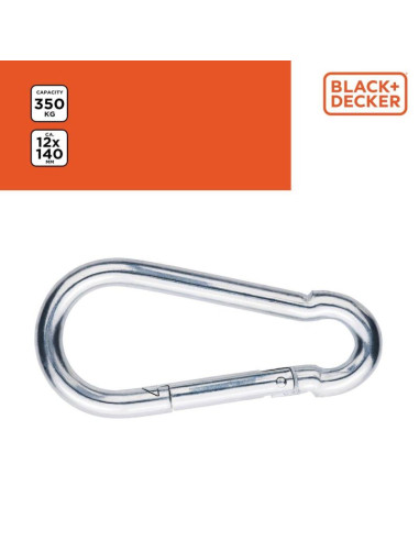 Karabińczyk stalowy 2szt black + decker