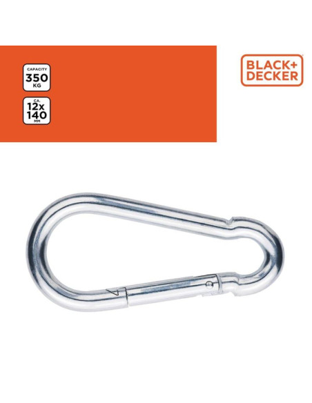 Karabińczyk stalowy 2szt black + decker