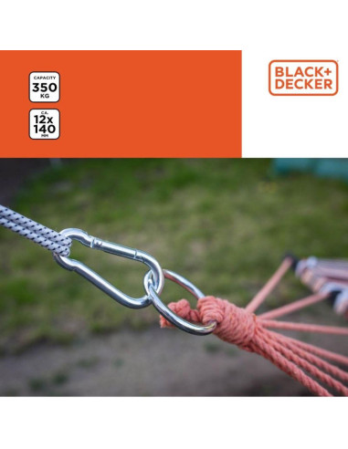 Karabińczyk stalowy 2szt black + decker
