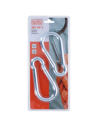 Karabińczyk stalowy 2szt black + decker