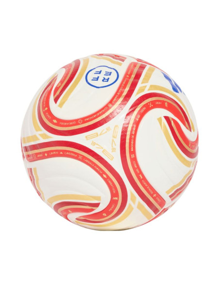 Piłka nożna adidas spain rfef 26/27 pro biało-czerwono-pomarańczowa ke5082