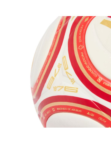 Piłka nożna adidas spain rfef 26/27 pro biało-czerwono-pomarańczowa ke5082
