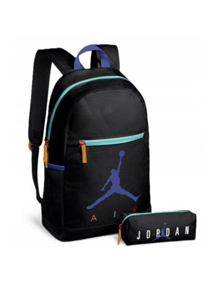 Plecak szkolny air jordan piórnik saszetka czarny - dz0703-013