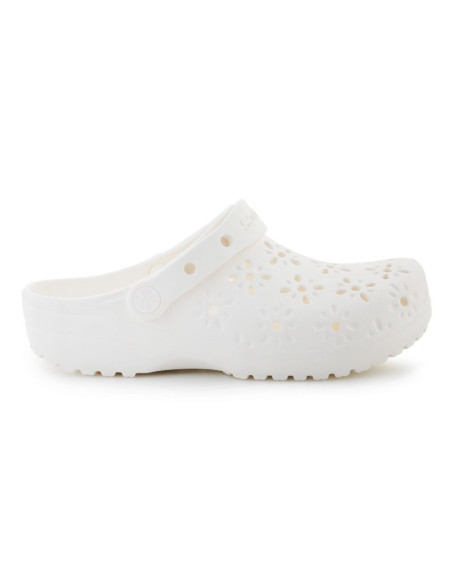 Crocs classic floral cut out clog 210927-0wv chalk