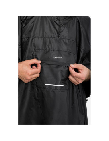 Poncho przeciwdeszczowe viking vesper backpack, czarne