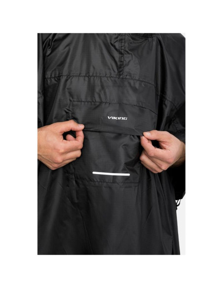 Poncho przeciwdeszczowe viking vesper backpack, czarne
