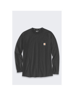 Bluza bez kaptura carhartt midweight l/s pocket t-shirt - black rozmiar: l