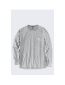 Bluza bez kaptura carhartt midweight l/s pocket t-shirt - heather grey rozmiar: m
