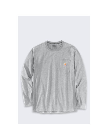 Bluza bez kaptura carhartt midweight l/s pocket t-shirt - heather grey rozmiar: m