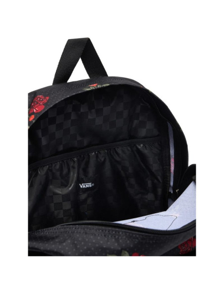 Plecak szkolny vans old skool classic backpack – czarny w róże 22l