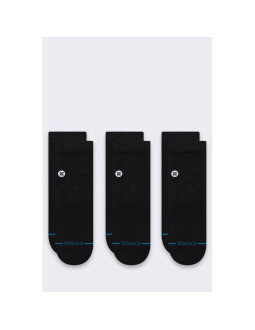 Skarpety stance icon quarter 3 pack - black