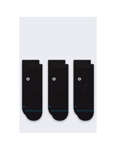 Skarpety stance icon quarter 3 pack - black