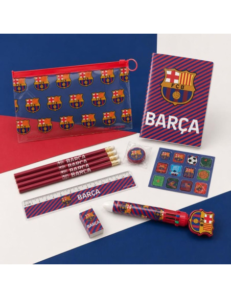 Fc barcelona zestaw przyborów szkolnych w saszetce  2700002517