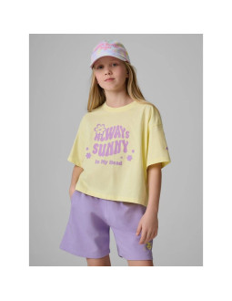 T-shirt loose z nadrukiem dziewczęc 4f 4fjrss26ttshf3908-72s
