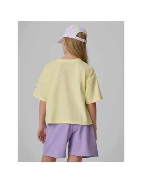 T-shirt loose z nadrukiem dziewczęc 4f 4fjrss26ttshf3908-72s