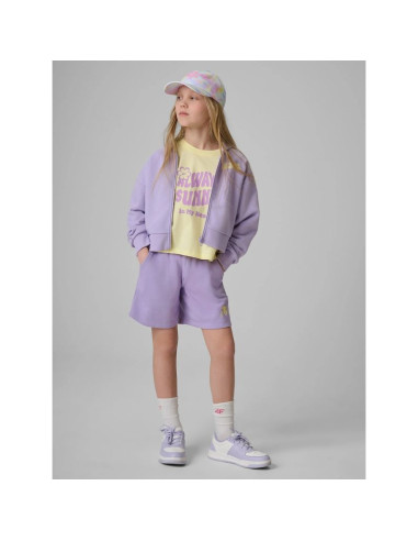 T-shirt loose z nadrukiem dziewczęc 4f 4fjrss26ttshf3908-72s