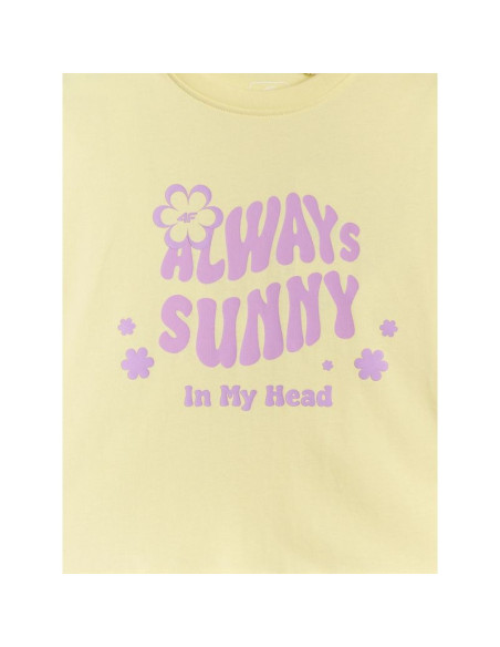 T-shirt loose z nadrukiem dziewczęc 4f 4fjrss26ttshf3908-72s