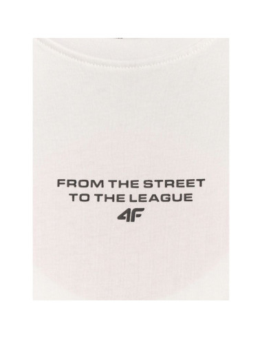T-shirt loose z nadrukiem chłopięcy 4f 4fjrss26ttshm3835-10s