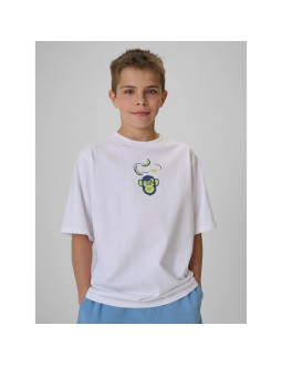 T-shirt loose z nadrukiem chłopięcy 4f 4fjrss26ttshm4276-10s
