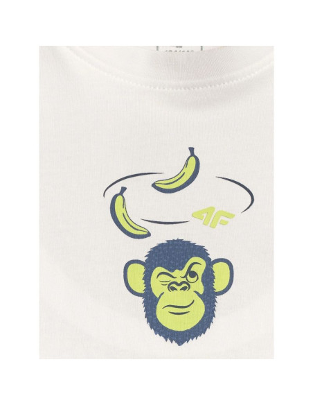 T-shirt loose z nadrukiem chłopięcy 4f 4fjrss26ttshm4276-10s