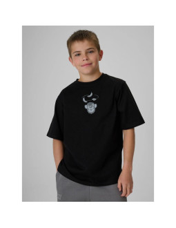T-shirt loose z nadrukiem chłopięcy 4fjrss26ttshm4276-20s