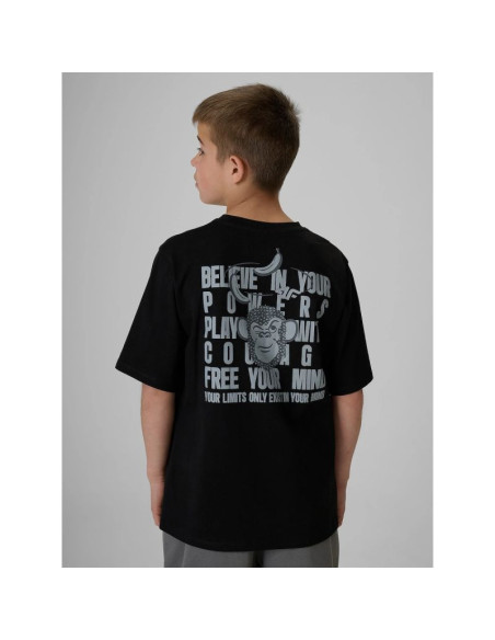 T-shirt loose z nadrukiem chłopięcy 4fjrss26ttshm4276-20s