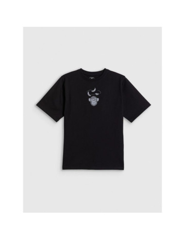 T-shirt loose z nadrukiem chłopięcy 4fjrss26ttshm4276-20s