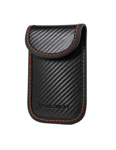 Etui blokujące sygnał rfid wozinsky wpb-r14 na klucze keyless 14x9 cm - czarne