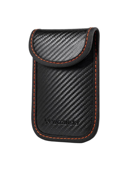Etui blokujące sygnał rfid wozinsky wpb-r14 na klucze keyless 14x9 cm - czarne