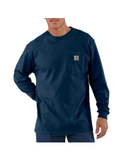 Koszulka carhartt heavyweight pocket l/s navy