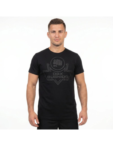 T-shirt męski koszulka czarna bawełniana dbx bushido