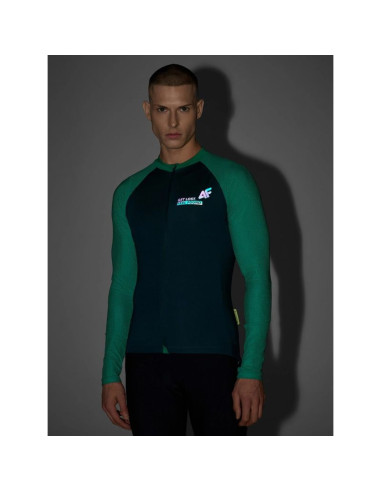 Longsleeve kolarski z filtrem upf50+ męski 4f 4frss26tflom649-41s