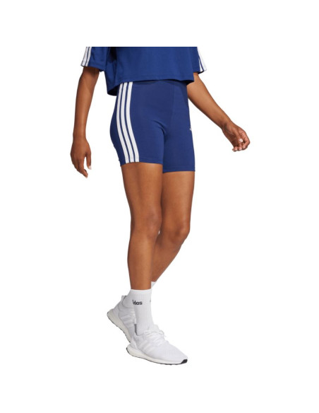 Spodenki damskie adidas essentials 3-stripes high waisted biker niebieskie je1225