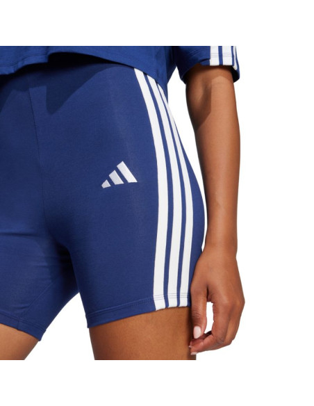 Spodenki damskie adidas essentials 3-stripes high waisted biker niebieskie je1225