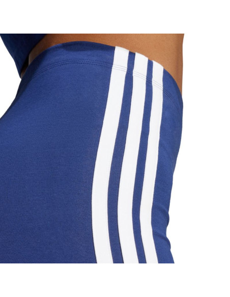 Spodenki damskie adidas essentials 3-stripes high waisted biker niebieskie je1225