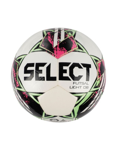 Piłka nożna select hala futsal light db v22 ii gatunek biało-zielono-różowa 17647/370017