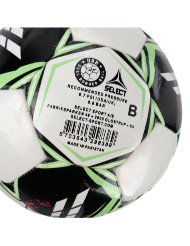Piłka nożna select hala futsal light db v22 ii gatunek biało-zielono-różowa 17647/370017