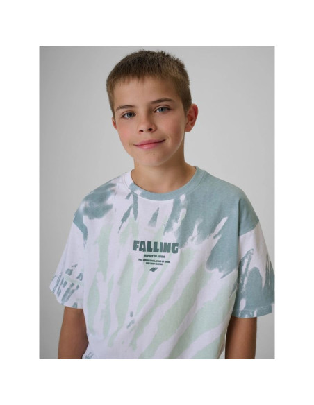 T-shirt bawełniany chłopięcy 4f 4fjrss26ttshm4173-91a