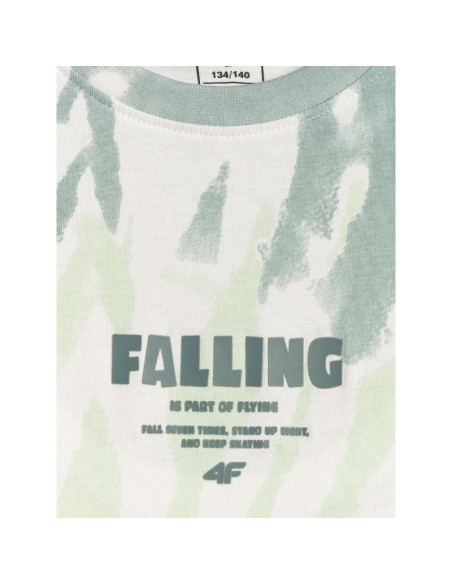 T-shirt bawełniany chłopięcy 4f 4fjrss26ttshm4173-91a