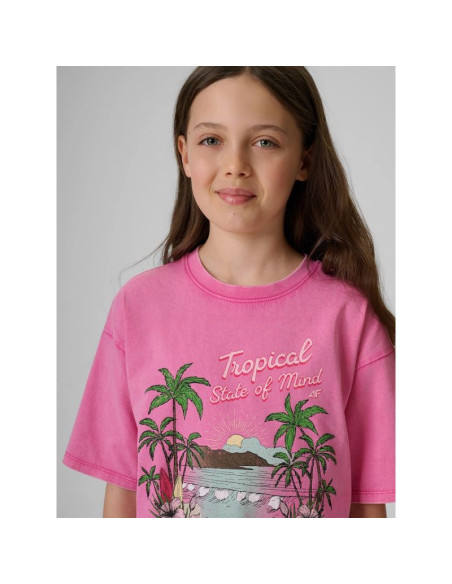 T-shirt bawełniany dziewczęcy 4f 4fjrss26ttshf3981-54s