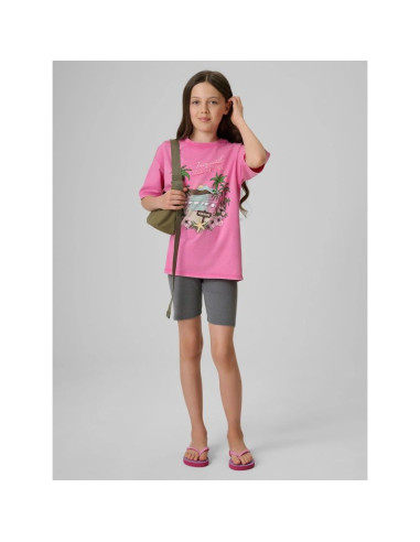 T-shirt bawełniany dziewczęcy 4f 4fjrss26ttshf3981-54s