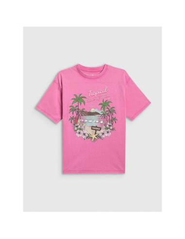 T-shirt bawełniany dziewczęcy 4f 4fjrss26ttshf3981-54s
