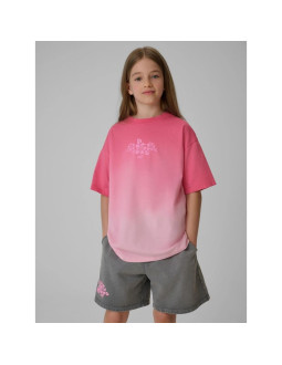 T-shirt loose z nadrukiem dziewczęcy 4f 4fjrss26ttshf4186-90a