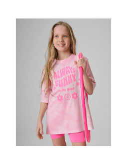 T-shirt bawełniany dziewczęcy 4f 4fjrss26ttshf3911-56a