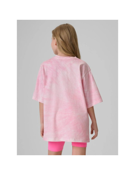T-shirt bawełniany dziewczęcy 4f 4fjrss26ttshf3911-56a