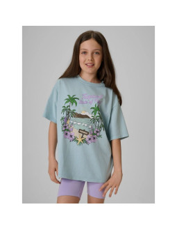 T-shirt bawełniany dziewczęcy 4f 4fjrss26ttshf3981-33s