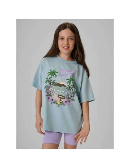 T-shirt bawełniany dziewczęcy 4f 4fjrss26ttshf3981-33s